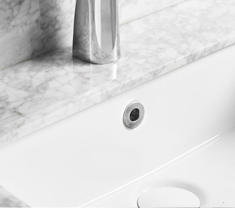 Green Spring Greenspring Sink Basin Trim Overflow Cover Brass Insert In Hole Round Caps Brushed Nickel - Image 2